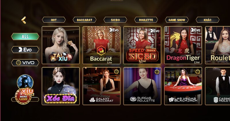Live Casino Go88: Sòng bạc đỉnh cao và đẳng cấp năm 2026 2 Những sản phẩm đặc sắc của sảnh Live casino tại Go88