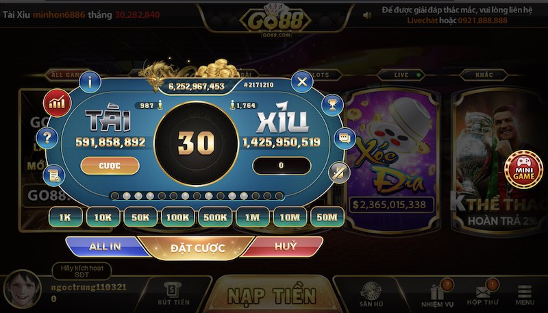 Tài Xỉu Go88: Thiên đường giải trí online siêu kịch tính 4 Trải nghiệm Tài xỉu Go88 có gì hấp dẫn?