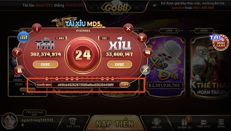 Tài xỉu MD5 Go88: Trò chơi đáng tham gia nhất hiện nay 3 Hướng dẫn kiểm tra chuỗi MD5 cho người mới